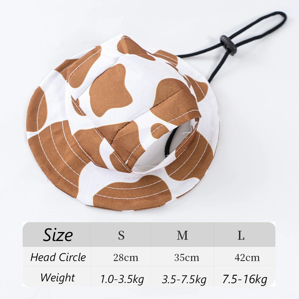 Cute Print Dog Hat – Adjustable Cap for Small & Medium Dogs