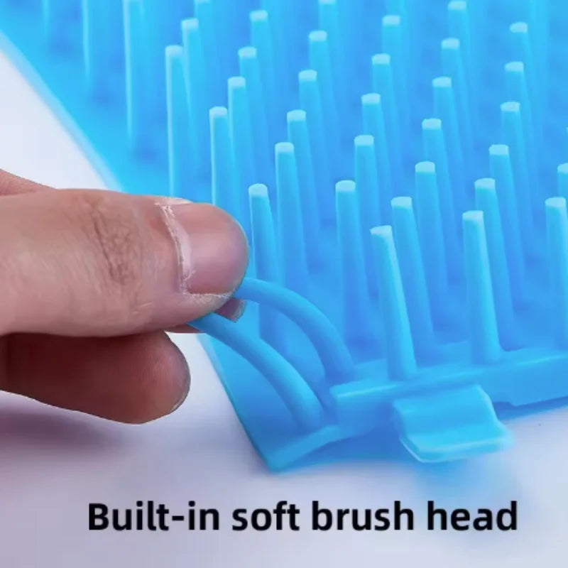 Dog paw cleaner cup with soft silicone bristles inside