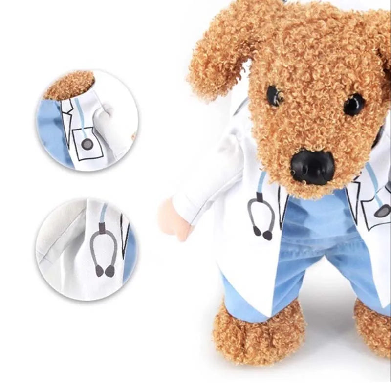 Dog Doctor Costume – Walking Doctor Coat & Scrubs for Small Pets