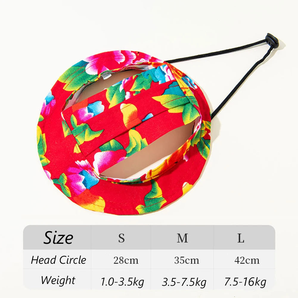 Cute Print Dog Hat – Adjustable Cap for Small & Medium Dogs