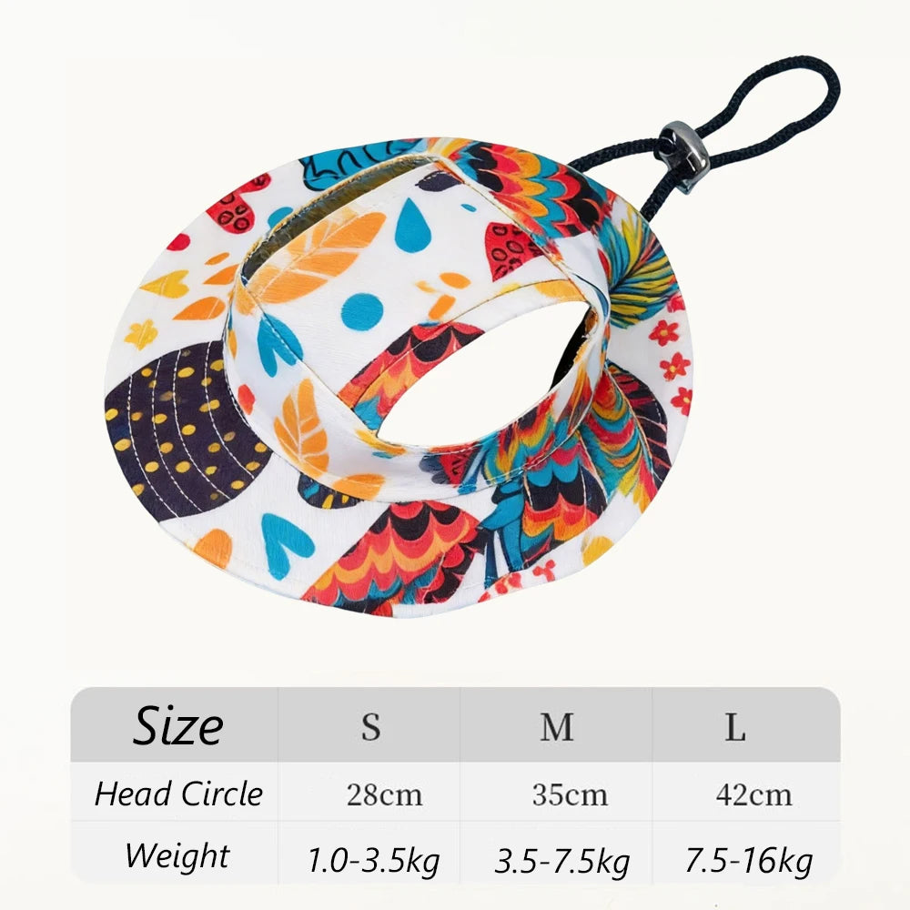 Cute Print Dog Hat – Adjustable Cap for Small & Medium Dogs