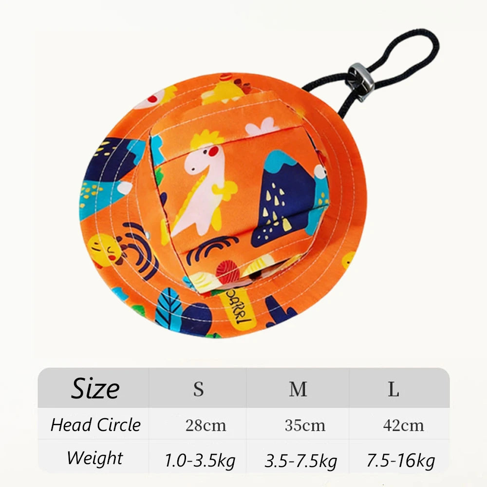 Cute Print Dog Hat – Adjustable Cap for Small & Medium Dogs