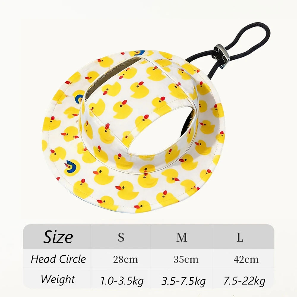 Cute Print Dog Hat – Adjustable Cap for Small & Medium Dogs