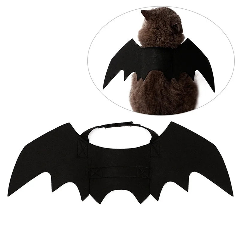 Bat Wings Costume for Cats & Small Dogs – Black Harness Wings