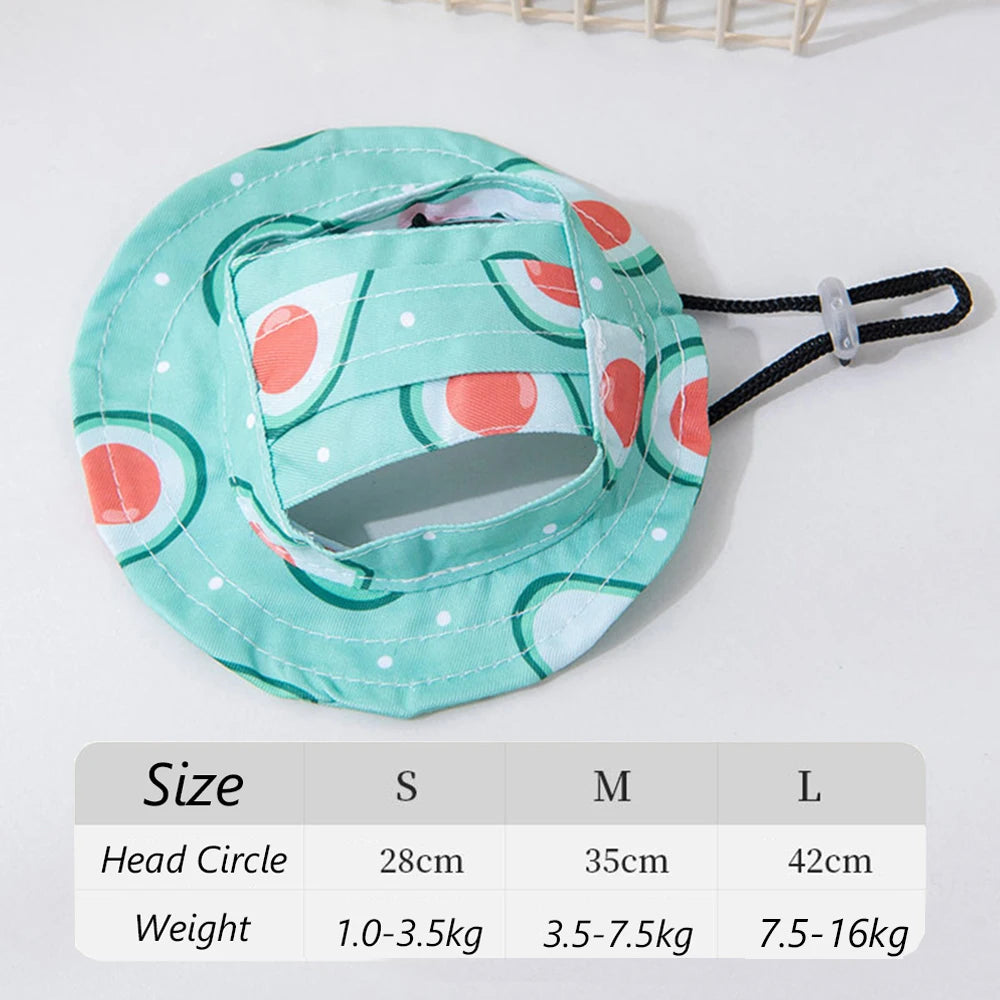 Cute Print Dog Hat – Adjustable Cap for Small & Medium Dogs