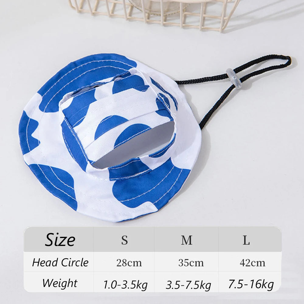 Cute Print Dog Hat – Adjustable Cap for Small & Medium Dogs