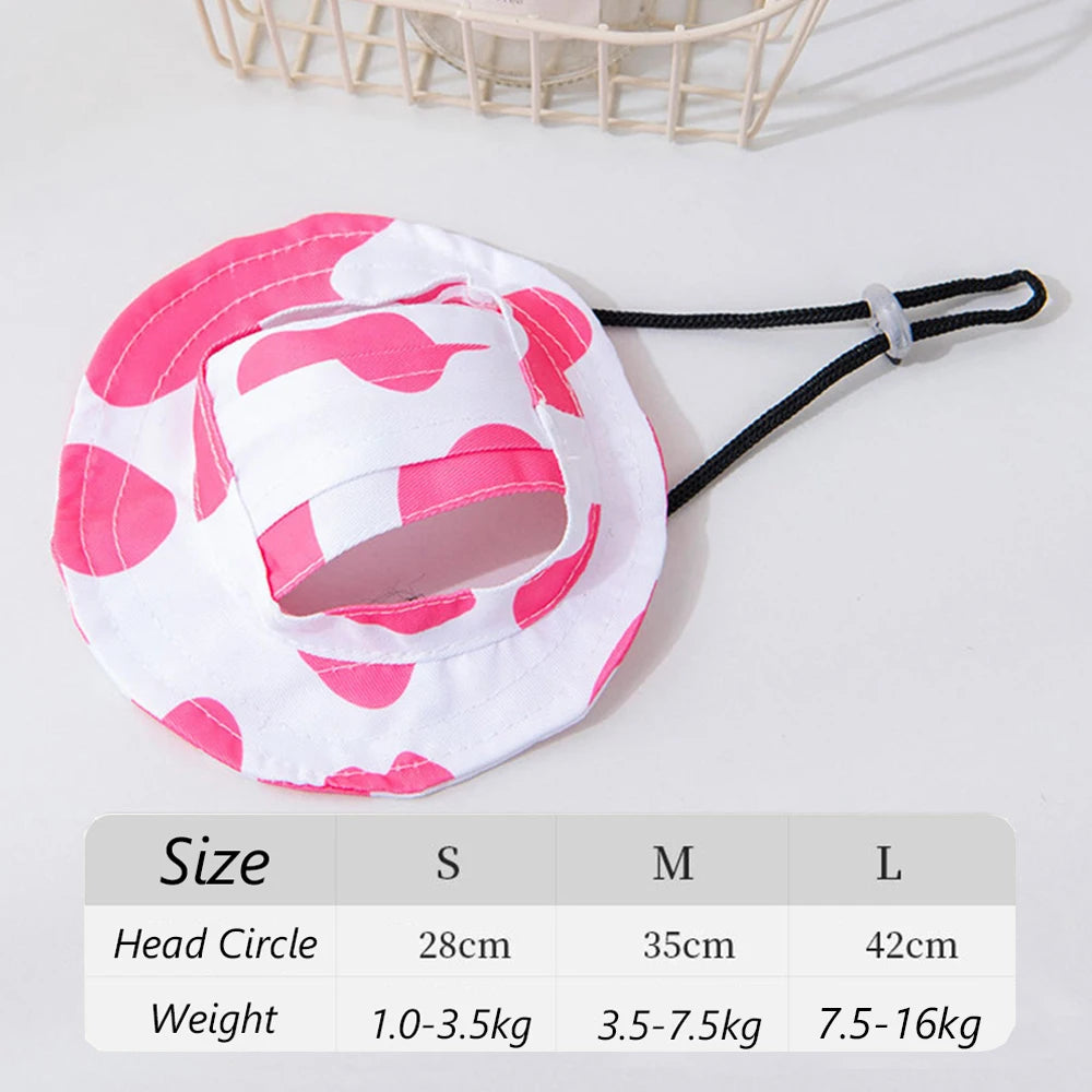 Cute Print Dog Hat – Adjustable Cap for Small & Medium Dogs